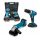 Flinke komplet akumulatorskega vrtalnika in kotnega brusilnika FK-8015 TWIN PACK