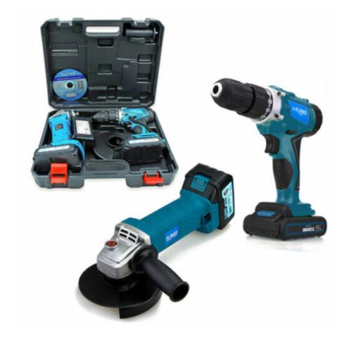 Flinke komplet akumulatorskega vrtalnika in kotnega brusilnika FK-8015 TWIN PACK