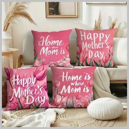 Materinski dan dekorativni prevlek za blazino 4 kos z zadrgo 40 x 40 cm GC1133003