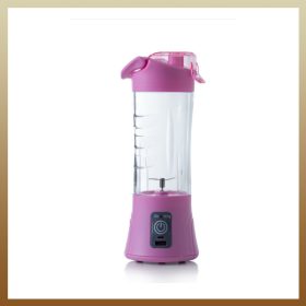   Prenosni mini mešalnik s priključkom USB, akumulatorska baterija, roza HM-08