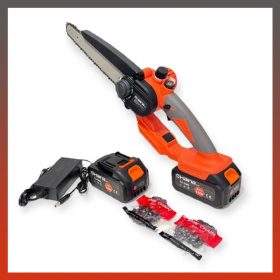   Haina HM-6819 akumulatorska verižna žaga – 62V, LCD zaslon, 8" vodilna letev, 2 bateriji