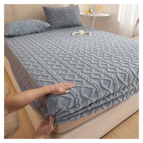 Ultra mehka prevleka za posteljo/zaščita za vzmetnico 180 x 200 cm modra HM251626K