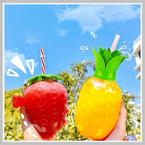Sadni kozarci – 2 kosa, v obliki jagod in ananasa (500 ml) HT1373641-2