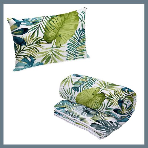 Alcam Jungle Duvet Package 140x200 cm, 2 kosa z vzglavnikom 70x90 cm in prevleko iz mikrovlaken JUNGLEPAPLAN