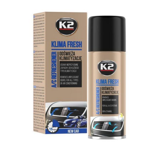 K2 Klima Fresh – Čistilni in osveževalni sprej za klimatsko napravo 150 ml K222NC