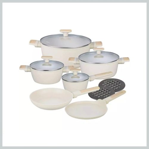 Klausberg 12-delni set posode KB-7833 belo-beluški