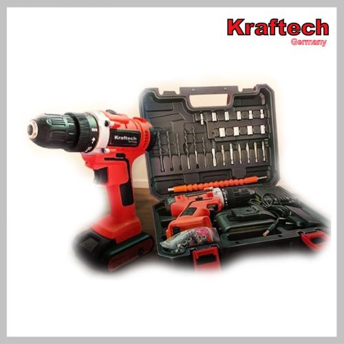 Kraftech 98 kosov vrtalnika in izvijača z 2 baterijama KTCDD21LD