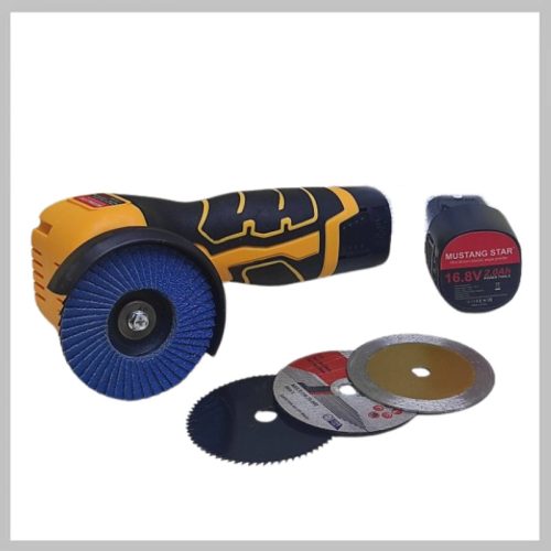 Mini brusilnik Mustang Star s 4 diski in 2 baterijama 16,8 V MS-4T