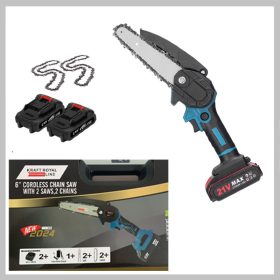   KraftRoyal akumulatorska verižna žaga 15 cm dolžine reza z 2 baterijama MT28