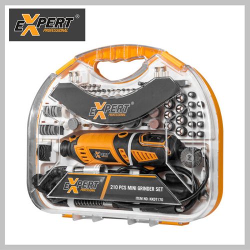 Stroji za brušenje in brušenje Expert Mini, 170 W, komplet 210 kosov NXDT170