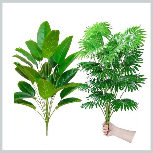 Set umetnih rastlin – 2 ekstra visoka tropski listni šopek (83 cm, 48 listov) PJ2686249
