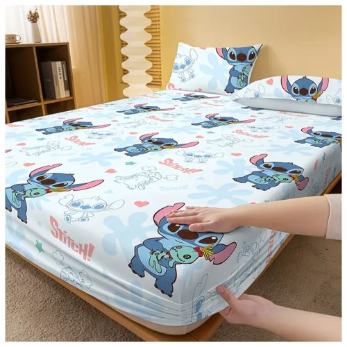 Disney Stitch vzorčasta gumijasta rjuha 200 x 200 cm PL2929685-2