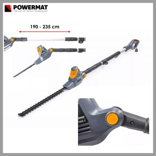 POWERMAT Električni Teleskopski Obrezovalnik Žive Meje 45 cm – PM-NEW-900S-T