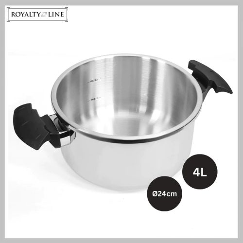 Royalty Line RL-24PS4L 4 l ekspres lonac iz nerjavečega jekla – Ø 24 cm