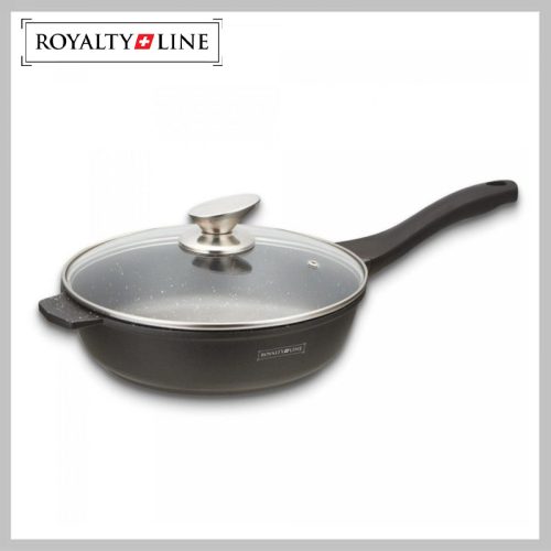 Royalty Line RL-BDF28ML marmornato prevlečena ponev s pokrovom – 28 cm