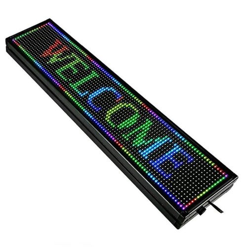 LED RGB svetlobni pano – 100 × 20 cm, barvni zaslon za besedila in slike TFG‑005