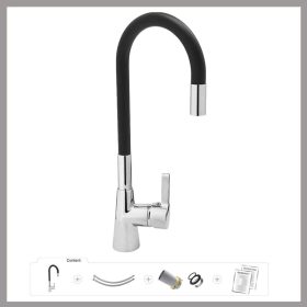 Fleksibilni kuhinjski pip - črn TO-75705