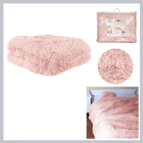 ROZA PUHASTO POSTELJNO PREGRINJALO 220X240CM TX9146