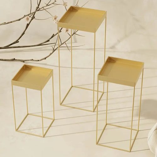 3-delni komplet desertnih stojal v evropskem slogu – elegantno zlato VP2888963