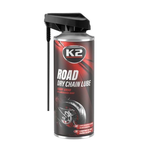K2 Road Dry Chain Lube – suhi mazalni sprej za verige, 400 ml W143