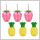Ananas-Jagodni Hawaii Party Set kozarcev – 6 kosov – WF1356143