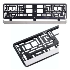 Nosilec registrske tablice VIO CHROME-BLACK CAR am61517