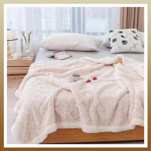 Sherpa kakovosten debel plišasti beli 200x240 spred2